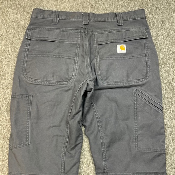 Carhartt Full Swing Relaxed Fit Work Pants Mens 34x30 Gray Reinforced Knee Cargo - Picture 11 of 13